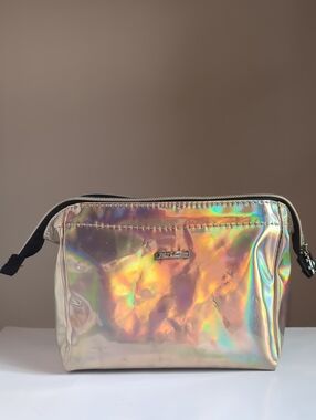 Juicy Couture Gold Holographic Wire Frame Makeup Bag